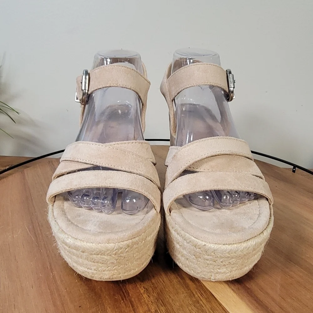 Madden NYC Charlette Strappy Sandal Wedge Espadrilles Size 8.5